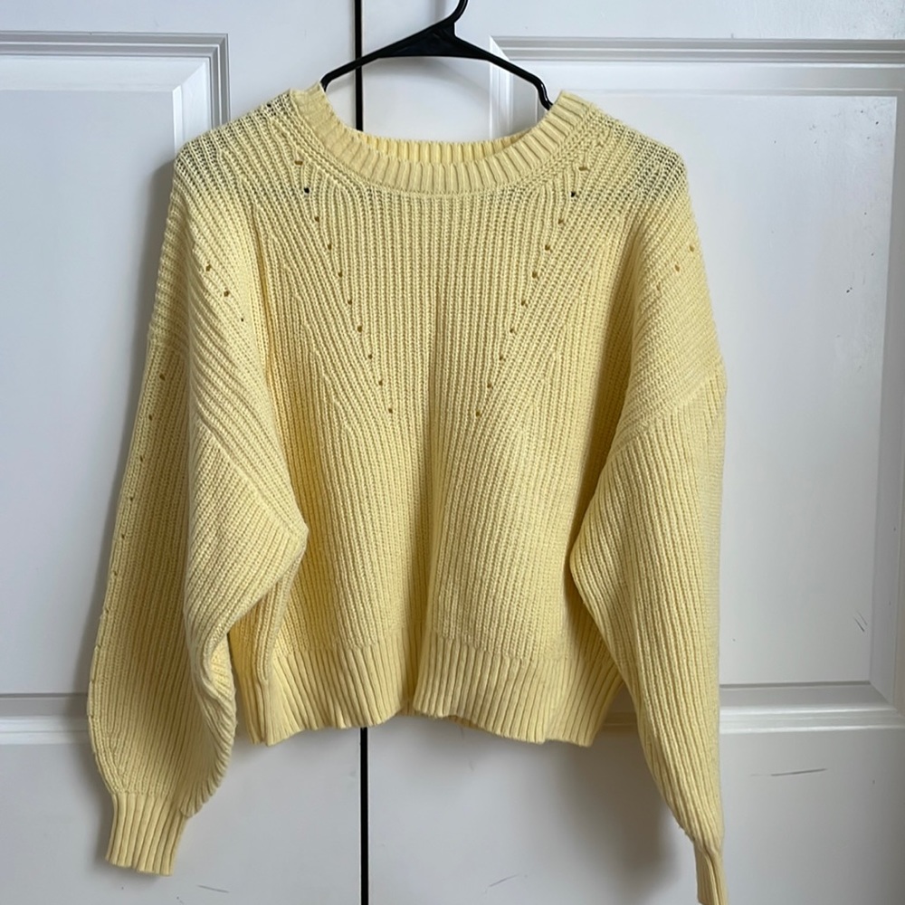 Yellow knit sweater